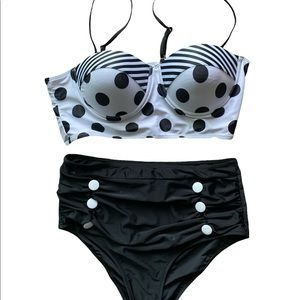 High waisted bathing suit